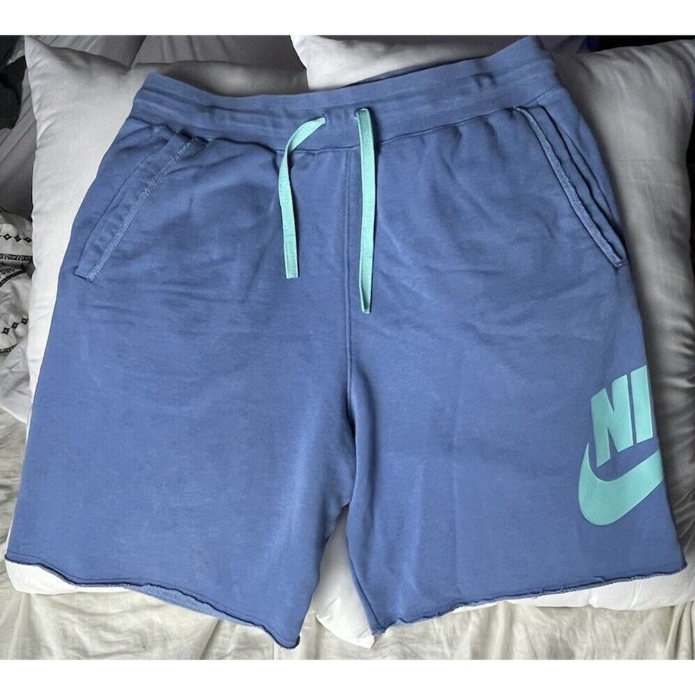Nike Men Activewear Shorts M French Terry Sweats Logo Pockets Drawstring READ***